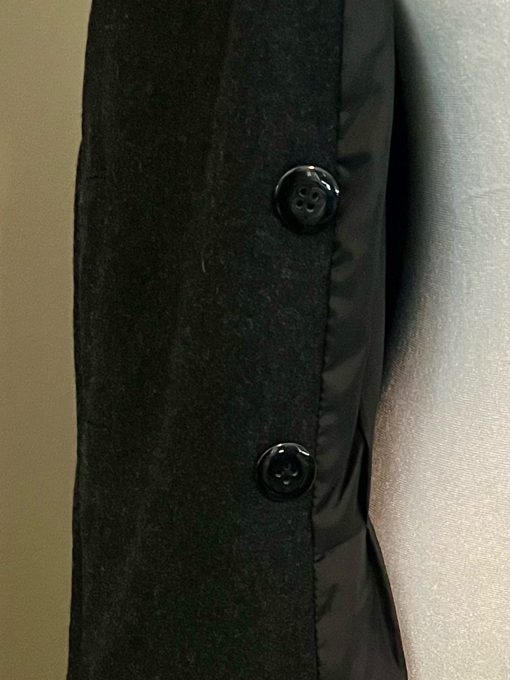 Banana Republic Faux Fur Black Double-Breasted Mid Length Coat S/462871 - Picture 10 of 14